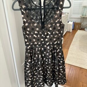Jill Stuart-size 2-beautiful black floral cut dress